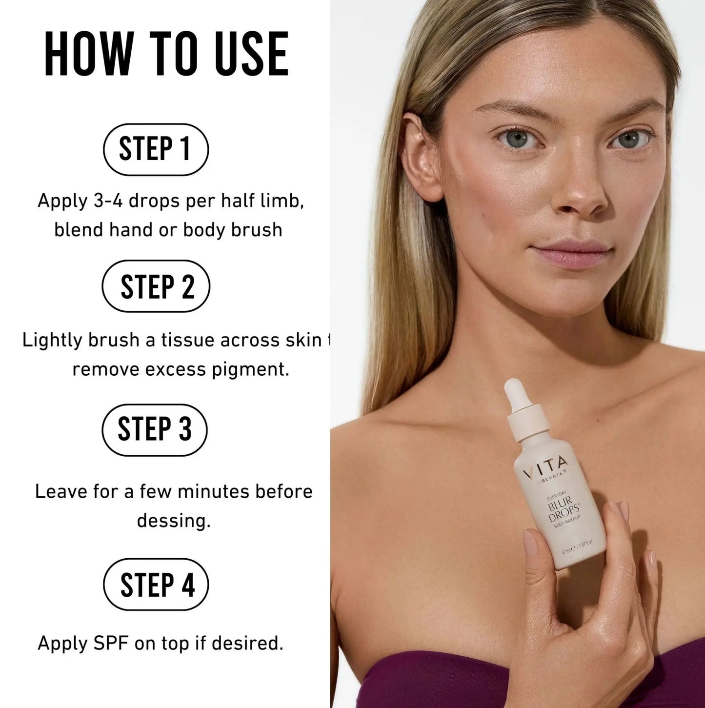 Everyday Blur Drops - Body Makeup - Medium - 47ml Touch & Glow Skin & Laser Clinic