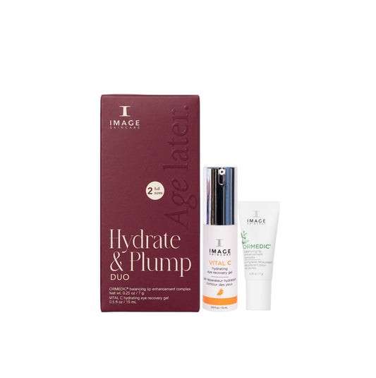 IMAGE Skincare Hydrate and Plump gift set with eye recovery gel and lip complex