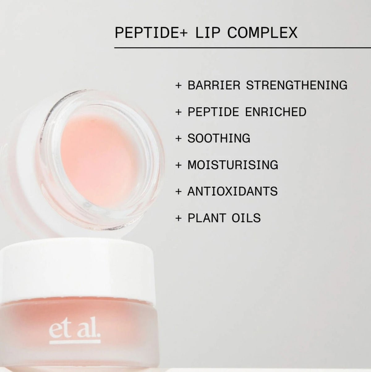 et al. Peptide+ Lip Complex | Hydrating & Plumping Lip Treatment