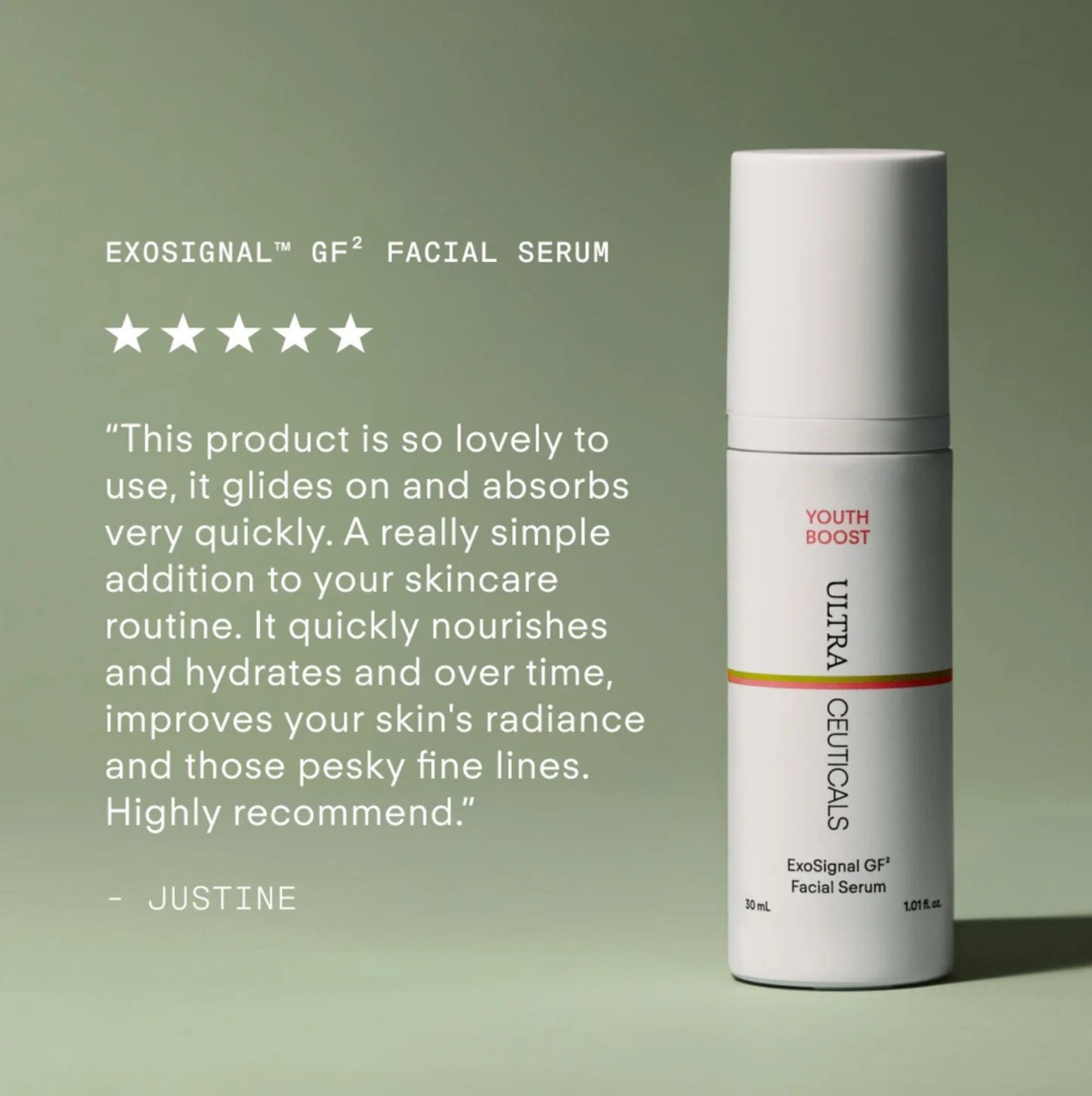 NEW! Ultraceuticals Youth Boost ExoSignal GF² Facial Serum 30ml