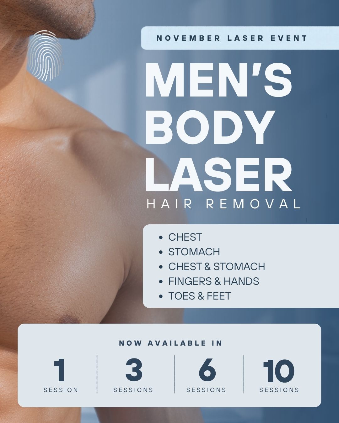 November Laser Event | Mens Body Laser Hair Removal