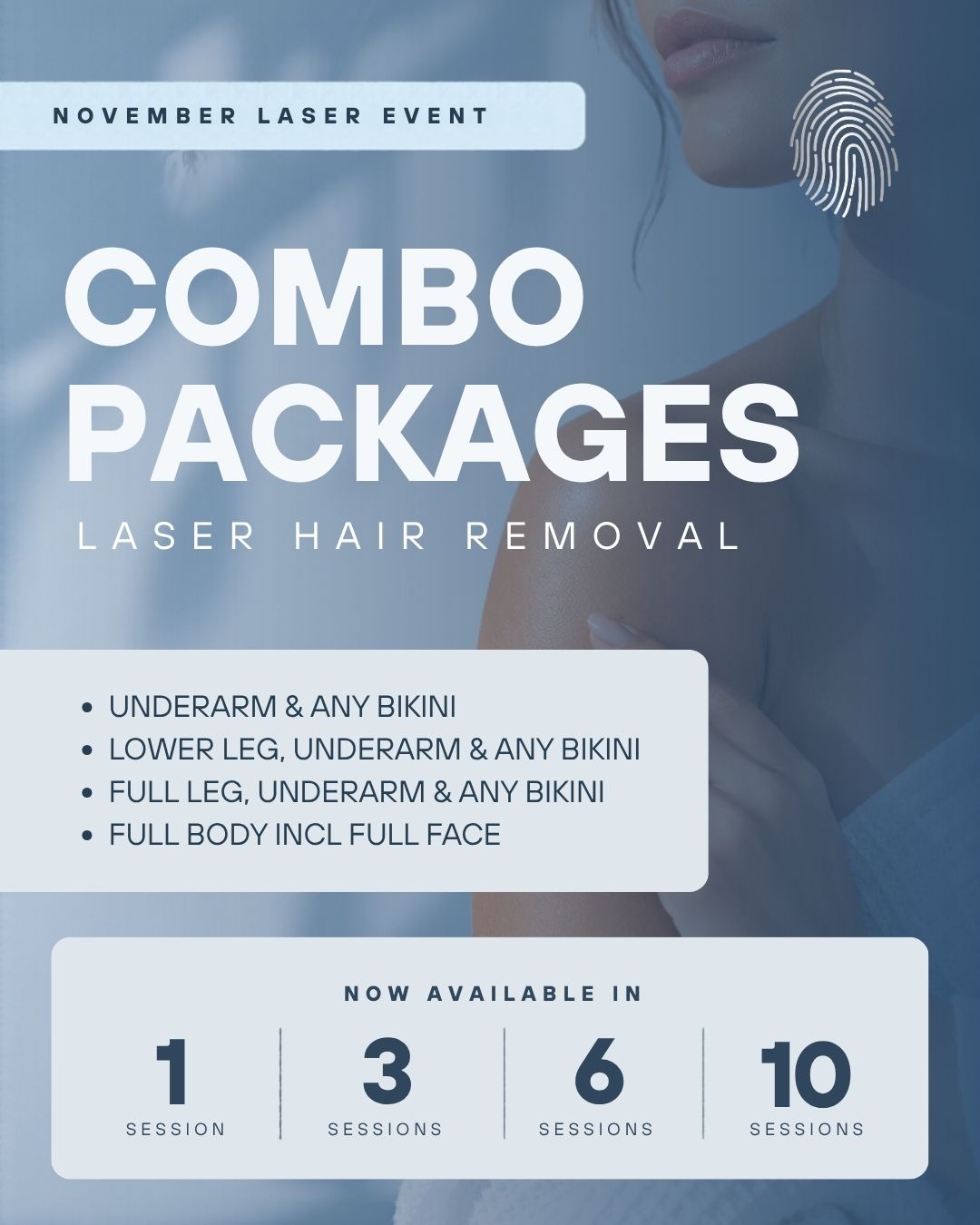 November Laser Event | Combination Laser Hair Removal Packages