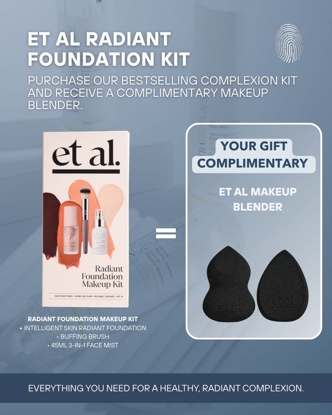 Radiant Foundation Makeup Kit | Complimentary Blender