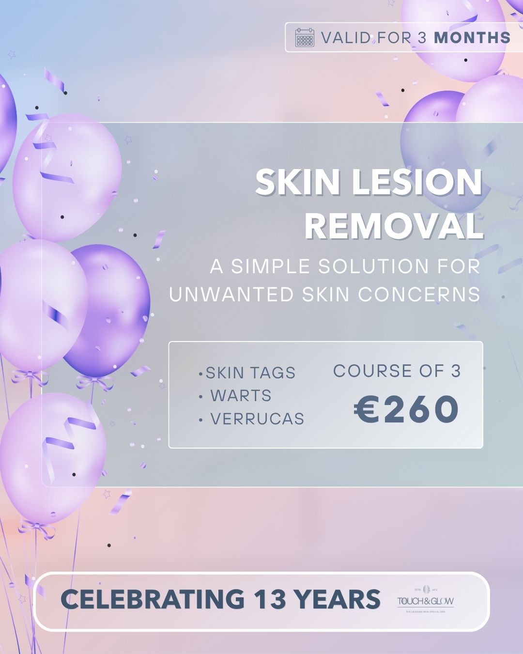 13th Birthday Skin Lesion Removal | Verrucas, Warts & Skin Tags