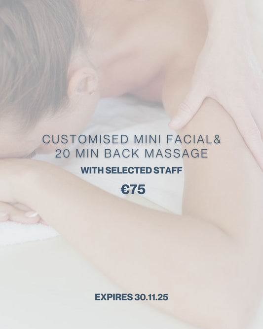 Customised Mini Facial & 20 min Back Massage