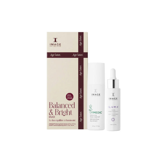 IMAGE Skincare Balance and Bright gift set with ORMEDIC cleanser and ILUMA serum