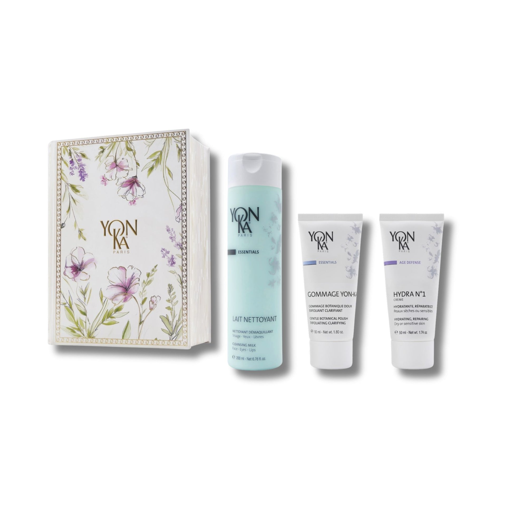 Yon-Ka Intense Hydration gift box with cleanser, Gommage Yon-Ka and Hydra No. 1 Crème