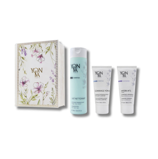 Yon-Ka Intense Hydration gift box with cleanser, Gommage Yon-Ka and Hydra No. 1 Crème